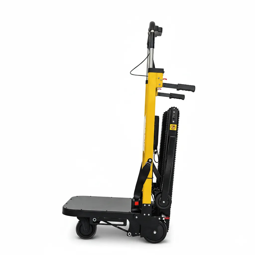 Diable electrique charge lourde DW-LH10 de profil sur fond blanc